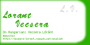 lorant vecsera business card